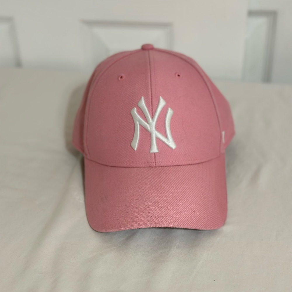 New Era Pink Cap with White NY Emblem